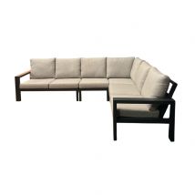 Hoekloungeset Elano - Aluminium - Antraciet - Qopps