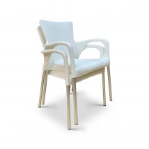 Stapelstoel Bella - Kunststof - Wit - Lesli Living