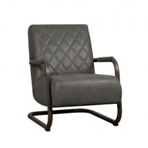 Fauteuil Civo - Microleder - Antraciet - Tower Living