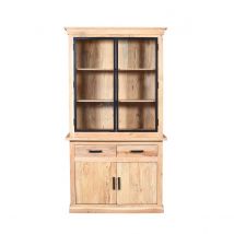 Vitrinekast Piet - 120 cm - Acaciahout - WGXL Collection