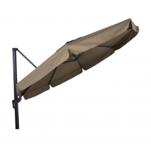 Zweefparasol Virgo - Volant - Taupe - Ø3,5 Meter - Lesli Living