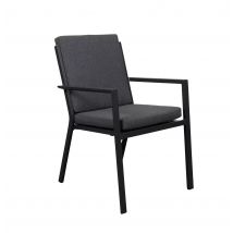 Tuinstoel Izard - Stapelbaar - Aluminium - Antraciet - Qopps