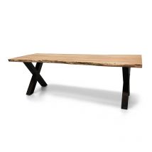 Boomstamtafel Live Edge - Acaciahout - X-poot - 300 cm - WGXL Collection