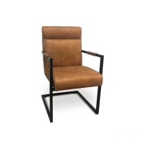 Eetkamerstoel Logan - Microweefsel - Cognac - MxSofa