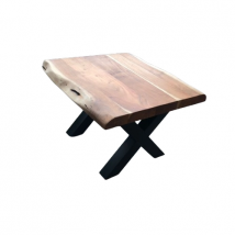 Hoektafel Acaciahout - Live edge - 60 cm - Vierkant - UrbanSofa