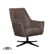 LABEL51 Fauteuil Tod - Taupe - Microsuede