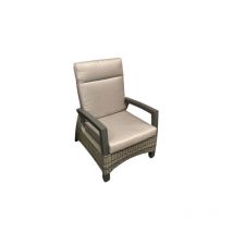 Fauteuil Darwin - Verstelbaar - Wicker - Antraciet - Qopps