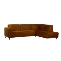 Hoekbank Oklahoma - Palladium - Cognac 9 - 2,5 zits + Ottomane - Wildeboer