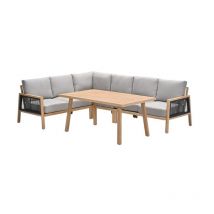 Loungeset Decala - Aluminium - Desert Sand - Garden Impressions