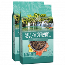 Hundefutter getreidefrei mit Hühnchen + Fisch Doppelpack 2 x 12 kg Trockenfutter WILDBORN Soft Jewel