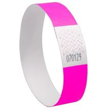 Avery - Rannekoru 500 kpl - Vaaleanpunainen Tyvek - Repeytymätön - 1.9 cm leveä