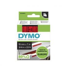 Dymo - Nauha punainen tausta / musta kirjoitus 19 mm viite 45807