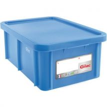 Gilac - Muovilaatikko kansi 595 mm 35 l sininen