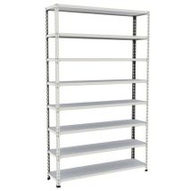 Manutan Expert - Rapid 2 varastohylly - 1980x1220x305 mm - 8 metallihyllytasoa - 280 kg/hylly - Työkaluton kokoaminen