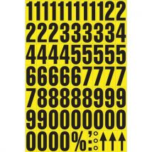 Magneettiset numerot 43 mm keltainen/musta - Witre