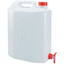 Mobil Plastic - Muovikanisteri hanalla 10L - 5 kpl - Valkoinen - Kestävä ja kierrätettävä