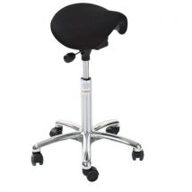 Global Professional Seating - Satulatuoli Mini Kangas Musta - Säädettävä Korkeus 58-77cm - Ergonominen