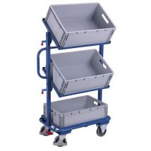 Variofit - Teräsvaunu p 610 mm 3 säiliötä - 200 kg - variofit