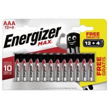 Energizer - Energizer max aaa ‐paristot - 12+4 kpl:n pakkaus