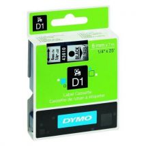 Dymo - Tarrakirjoitinnauha dymo d1 6 mm musta/läpinäkyvä