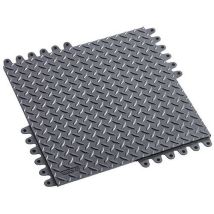 Notrax - De-Flex modulaarinen kuormitusta keventävä mattolaatta 45x45cm - Musta 19mm paksuus 30% kierrätettyä materiaalia raskas käyttö