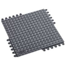 Notrax - De-flex kuormitusta keventävä mattolaatta nitriiliä 45 cm x 45 cm x 19 mm – musta