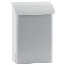 Vepabins - Postilaatikko 18L valkoinen - Seinälle ripustettava metallia 29x42.5cm