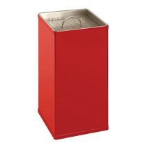 Vepabins - Neliö tuhkakuppi hiekkasäiliöllä - Punainen - 50 L - Alumiini - 60 cm