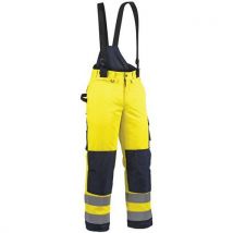 Blaklader - Highvis talvihousut henkseleillä huomio keltainen/mariininsininen c44