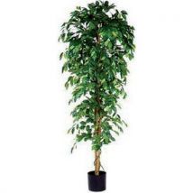 Vepabins - Keinotekoinen kasvi ficus benjamina vihreä korkeus 210cm