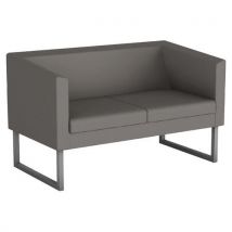 Sokoa - Punto 2-istuttava sohva kangas/pvc harmaa