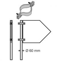 Systemtext - Nuolikilpikiinnike tupla sinkitty teräs 130x24 mm