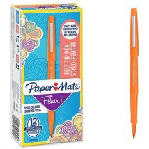 Papermate - 12 kpl huopakyniä flair - oranssi - paper mate
