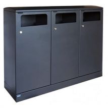 Bica - Ulkokäyttöinen jäteastia bica 713 3x100 litraa antrasiittia