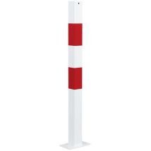 Crash Stop - Pylväs 70x70mm 1000mm puna-valkoinen - Sinkitty teräs - Kierrätetty 99.9%