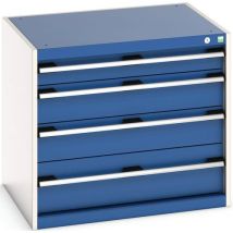 Bott - Työpajakaappi laatikoilla cubio sl-867-4.1 vaaleanharmaa/sininen