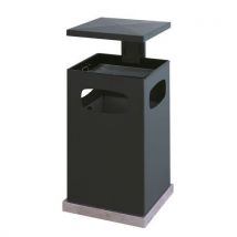 Vepabins - Tuhkakuppi ja roska-astia 80L antrasiitti - Irrotettava kansi teräs 95.5cm korkea