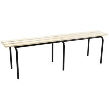 Pinottava puupenkki 160 cm pyökki-istuin 5 paikkaa intensiiviseen käyttöön beige