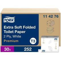 Tork WC-paperi Plus - 2 kerrosta 252 arkkia/rulla 50% kierrätetty valkoinen 110mm