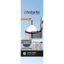 Brabantia - Roskapussi 23-30 l kiristysnyörillä (g) valkoinen