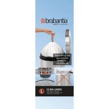 Brabantia - Roskapussi 40-45 litraa kiristysnyörillä (l) valkoinen
