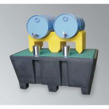 Jonesco - Tynnyripukki pe-keltainen 2x60 l tynnyriä