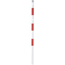 Mottez - Tolppa valettava – 2 ketjua – valkoinen/punainen – 1500 mm korkea – Ø 5 cm – Kierrätettävä