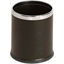 V-part - Kaksiseinäinen roskakori nahkajäljitelmä 10l musta