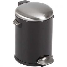 Eko - Roskakori polkimella belle deluxe 5l musta matta ruostumatonta terästä