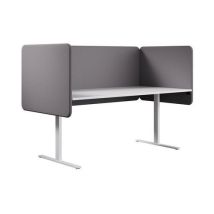 Abstracta - Pöytänäyttö softline salsa u-koppi 1600x650x800 keskusharmaa