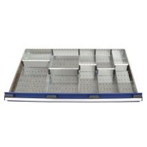 Bott - Laatikkolokero 10 lokeroa - 1050x650x100mm - Hopea