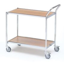 Helge nyberg - Pöytävaunu erogb 2 hyllyä 800x420 kromi/koivu/tammi