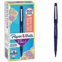 Papermate - 12 huopakynän setti flair - laivastonsininen - paper mate