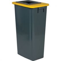 Probbax - Keltainen ja harmaa kierrätysastia – pahvi/muovi/metalli – 80 l